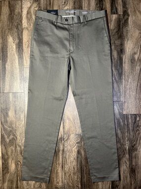 Banana Republic Slim Traveler Chino Pants Men's 34x32 Paris Green Stretch NWT